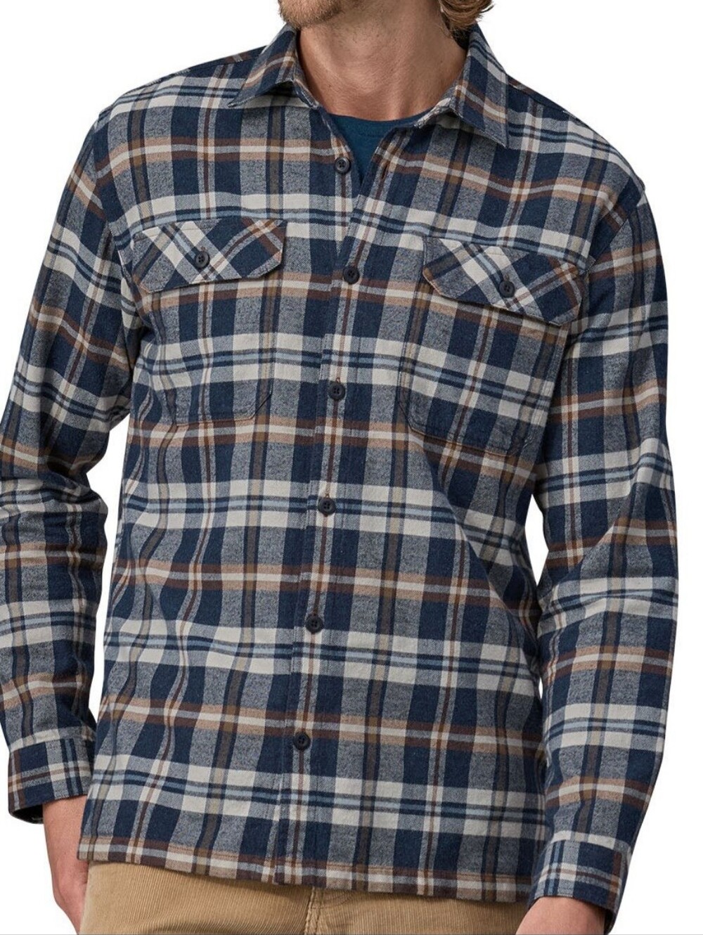 Men's Patagonia Long-Sleeved Organic Cotton Midweight Fjord Flannel Shirt - XL